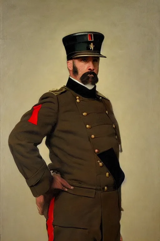 Image similar to full body portrait of the dictator of the utah jazz, 1 8 8 9, in full military garb, oil on canvas by william sidney mount, trending on artstation