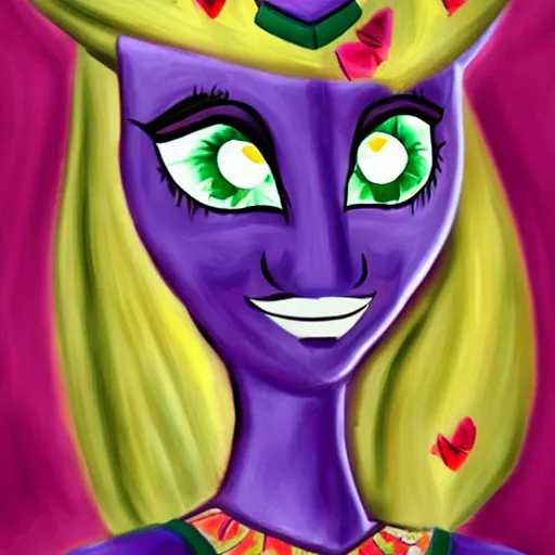 Image similar to princess twilight is the happy mask salesman 🎨🖌