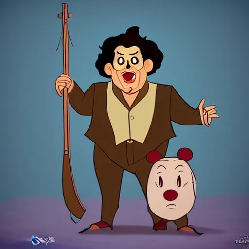 Image similar to leatherface as a prince, disney animation