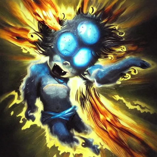 Prompt: a cuteness elemental, whirling energy made of cuteness, dramatic, cinematic, by simon bisley