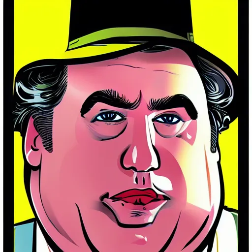 Image similar to john candy in the style of jack kirby