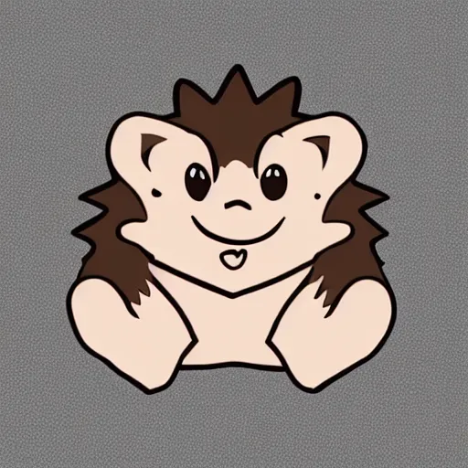 Image similar to twitch emote of a cute hedgehog