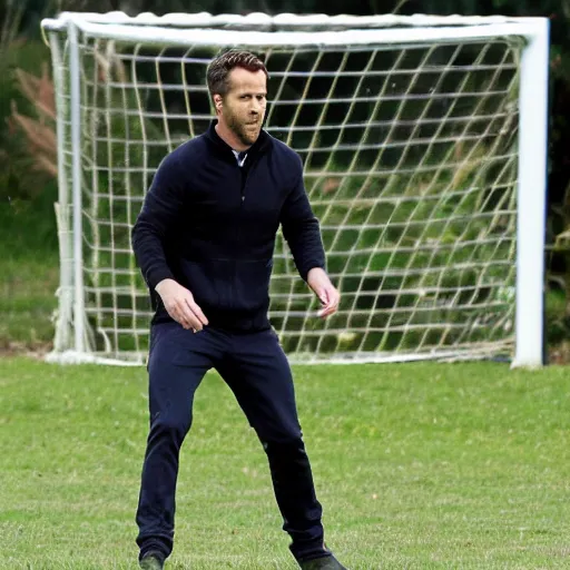 Image similar to Ryan Reynolds playing soccer