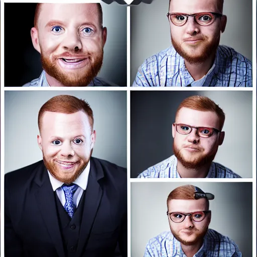 Prompt: paymoneywubby, big head, tiny eyes, professional portrait photography, dystopian