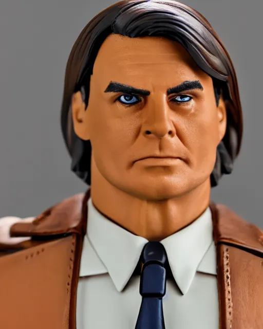 Image similar to box of the toy of jair bolsonaro as an action figure, hyper real, advertising photography, 8 k