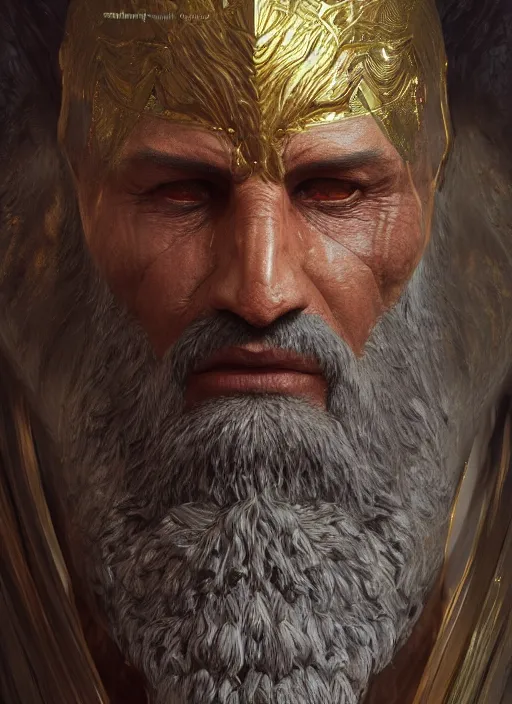 Prompt: gilgamesh, eternal, au naturel, hyper detailed, digital art, trending in artstation, cinematic lighting, studio quality, smooth render, unreal engine 5 rendered, octane rendered, art style by klimt and nixeu and ian sprigger and wlop and krenz cushart