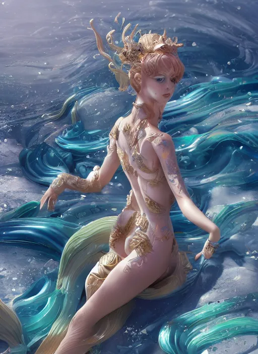 Prompt: high intricat fluid mermaids, maria panfilova, andrea savchenko, mike kime, ludovic plouffe, qi sheng luo, oliver cook, makoto shinkai, trending on artstation