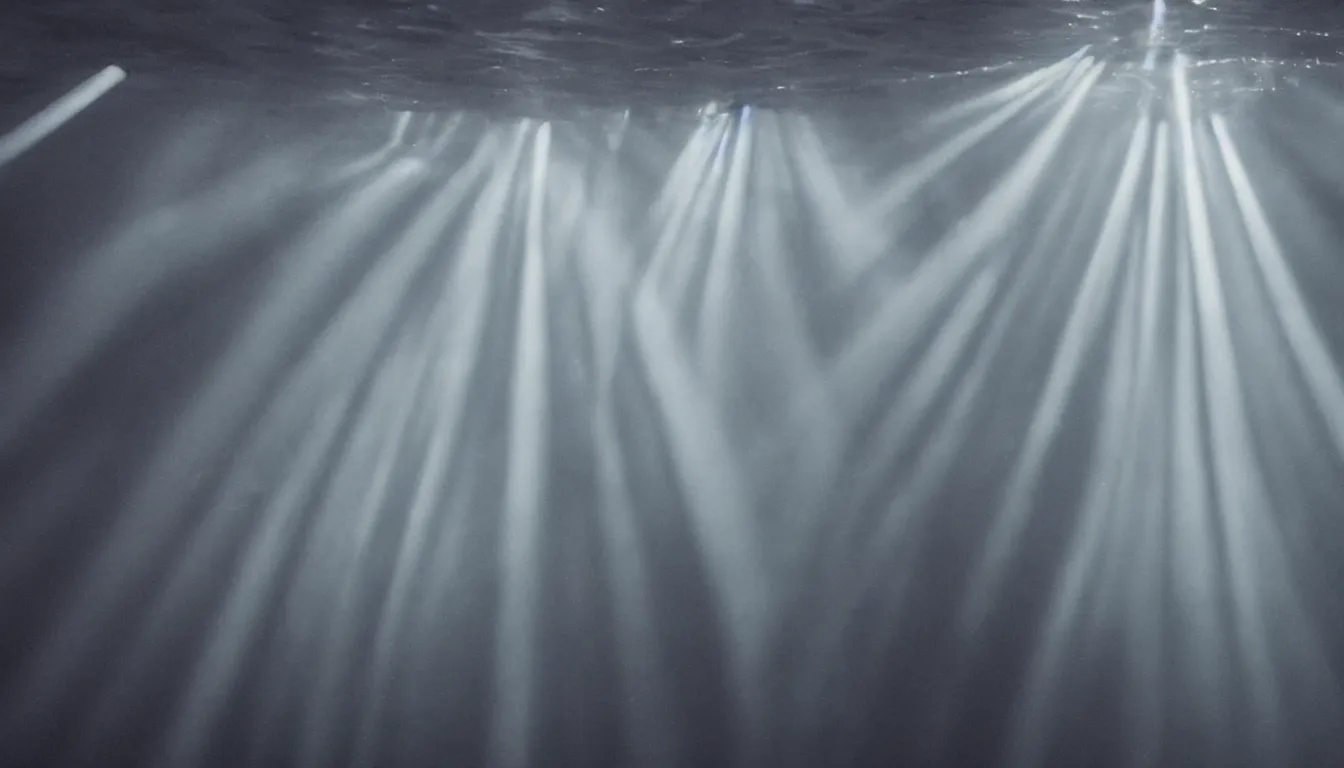 Prompt: under water light rays