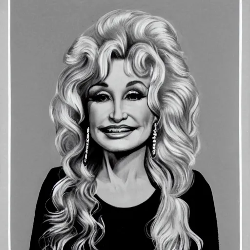 Prompt: young Dolly Parton portrait