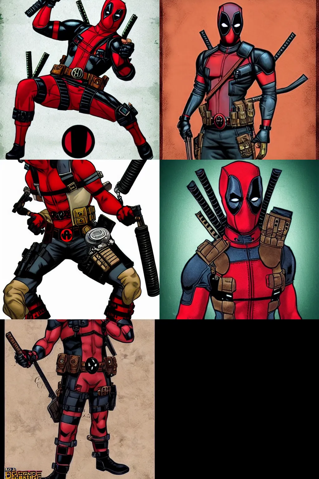 Prompt: deadpool in the style of steampunk