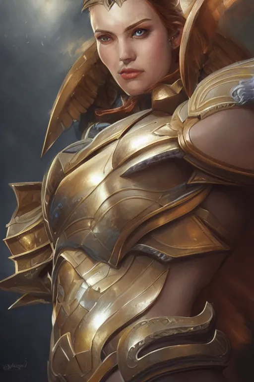 Image similar to amazon valkyrie athena, d & d, fantasy, portrait, highly detailed, headshot, digital painting, trending on artstation, concept art, sharp focus, illustration, art by artgerm and greg rutkowski and magali villeneuve