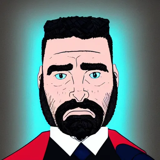 Image similar to captain haddock, rapper, gangster, digital art, 3 d