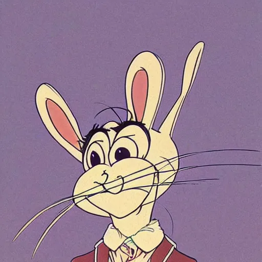 Image similar to Bugs Bunny. concept art by James Gurney and Mœbius.