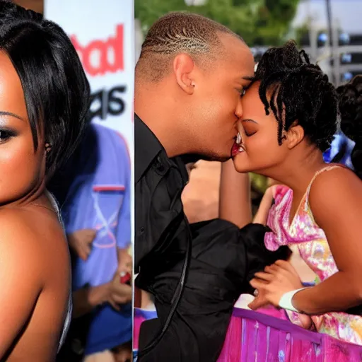 kyla pratt kiss a male fan Stable Diffusion