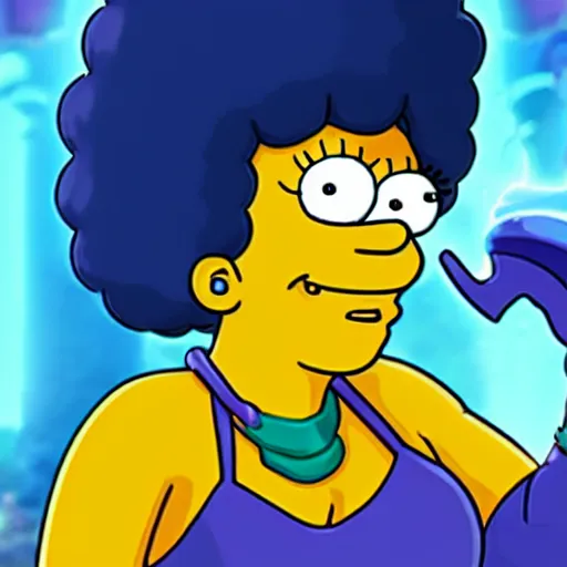 Prompt: Marge Simpson playing league of legends