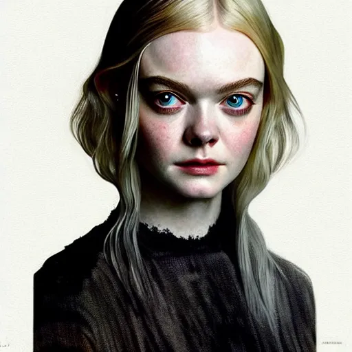 Prompt: symmetry!! portrait of elle fanning in prey in the world of andrew wyeth, horror, fashion, dark!! intricate, elegant, highly detailed, digital painting, artstation, concept art, smooth, sharp focus, illustration, art by artgerm and frank frazetta and peter paul rubens