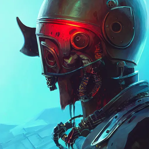 Image similar to cyberpunk viking helmet mask warrior goddess robot ninja fantasy, art gta 5 cover, official fanart behance hd artstation by jesper ejsing, by rhads, makoto shinkai and lois van baarle, ilya kuvshinov, ossdraws