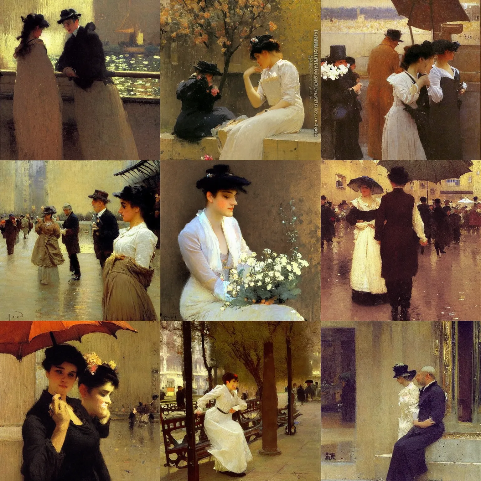 Prompt: an artwork by giuseppe de nittis