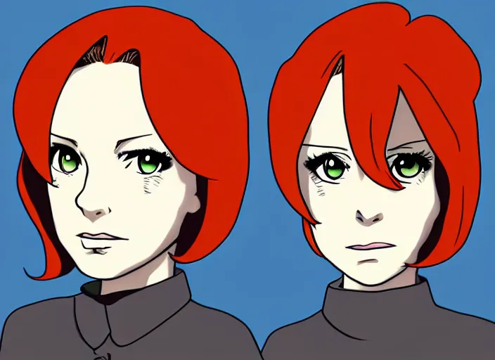 Prompt: dana scully, anime style by studio trigger