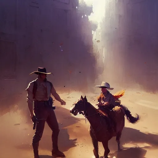 Image similar to high noon, dramatic light, painted by stanley lau, painted by greg rutkowski, painted by stanley artgerm, digital art, trending on artstation