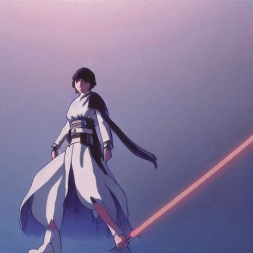 Image similar to film still of Star Wars Return of the Jedi Artwork by Dice Tsutsumi, Makoto Shinkai, Studio Ghibli