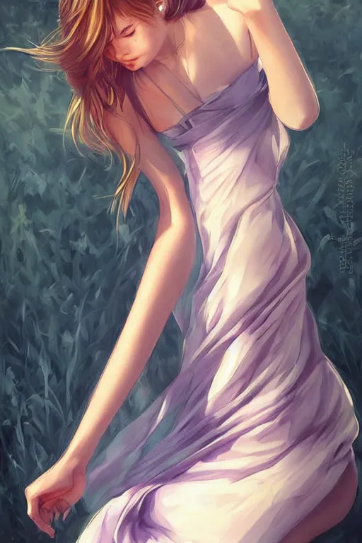 Prompt: sundress, by artgerm, WLOP