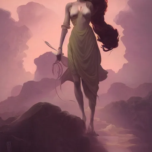 Image similar to photo of young woman by peter mohrbacher