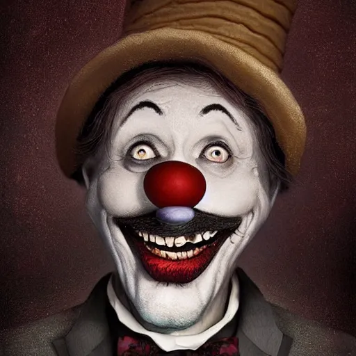 Prompt: tim burton and dr seuss and michal karcz digital art of a clown., detailed, elegant, intricate, 4 k, renaissance painting