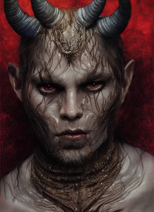 Prompt: half demon half human intricate skin hairy costume, elegant, peaceful, full body, horns, hyper realistic, extremely detailed, dnd character art portrait, fantasy art, intricate fantasy painting, dramatic lighting, vivid colors, deviant art, artstation, by edgar maxence and caravaggio and michael whelan and delacroix.