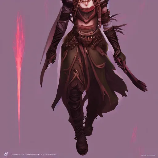 Image similar to female magus dhampir, pathfinder, gloomhaven, dynamic lighting, matte painting concept art, official fanart behance hd artstation