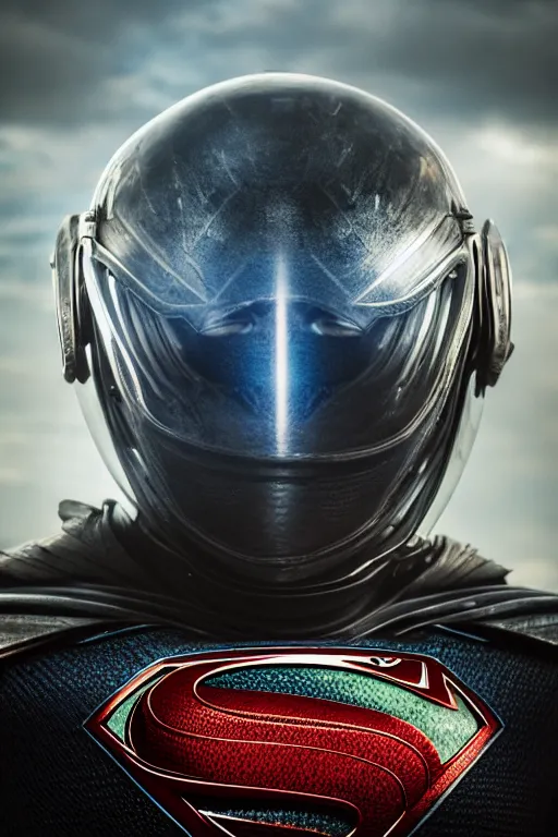 Prompt: realistic detailed photo of man of steel, blue eyes, woven armour with glass dome helmet, intricate complexity, Behance, golden ratio, fibanci background, vray, rich deep colors