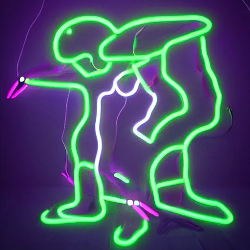 Prompt: neon demons