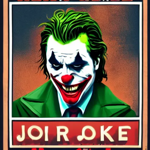 Image similar to joker as film poster