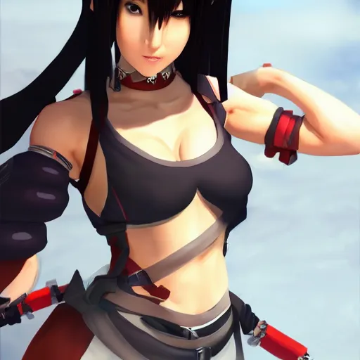 Image similar to high quality tifa lockhart dressed as avatar aang, trending on artstation