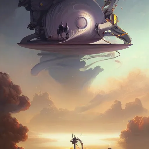 Image similar to scifi futurism by peter mohrbacher