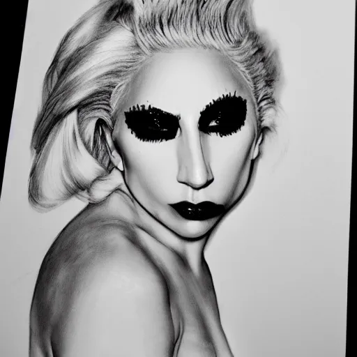 Image similar to drawing of lady gaga unclothed