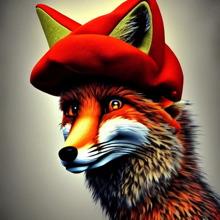 Prompt: hyperrealistic mixed media portrait an anthro fox wearing a beret and pointing a glock at the camera, stunning 3d render inspired art by P. Craig Russell and Barry Windsor-Smith + perfect facial symmetry + dim volumetric lighting, 8k octane beautifully detailed render, post-processing, extremely hyperdetailed, epic composition, grim yet sparkling atmosphere, cinematic lighting + masterpiece, trending on artstation