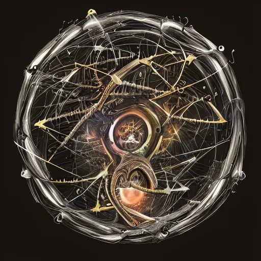 Image similar to biomechanical ouroboros, surrounded with neural networks, fantasy illustration, trending on artstation, deviantart, very realistic, 4k