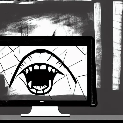 Image similar to an enraged architect yells at his computer monitor, 4 k, digital art, high resolution, trending on artstation