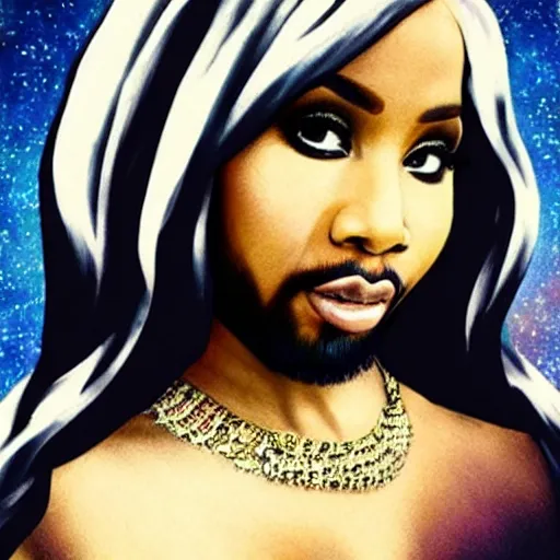 Image similar to nicki minaj as jesuchrist