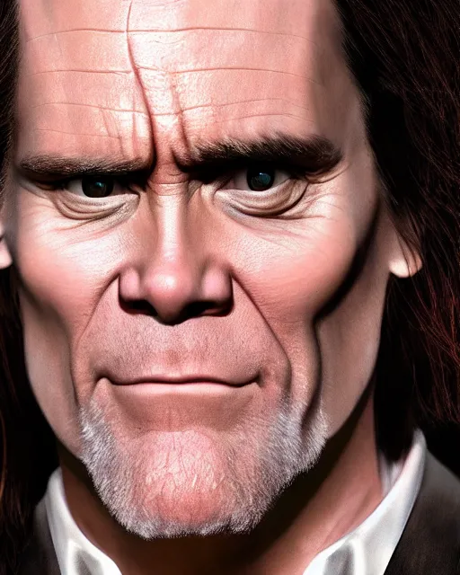 Image similar to jim carrey in kidding, hyper realism, cinematic, volumetric lighting, dramatic ambient lighting, epic composition, high detail, octane render, unreal engine, 8 k, professional photo, photorealistic, intricate complexity, extremely detailed,