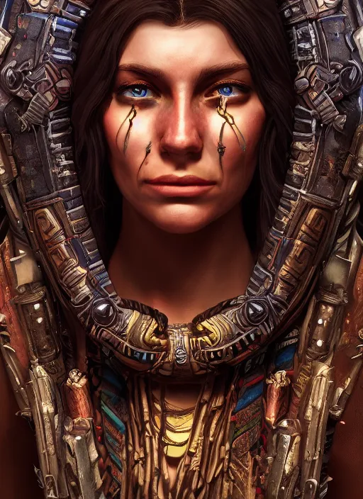 Image similar to An epic fantasy comic book style portrait painting of a Shipibo doorway to eternity, unreal 5, DAZ, hyperrealistic, octane render, cosplay, RPG portrait, dynamic lighting