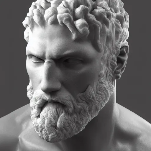 Prompt: Zeus head explosion , hyperrealism, no blur, 4k resolution, ultra detailed,