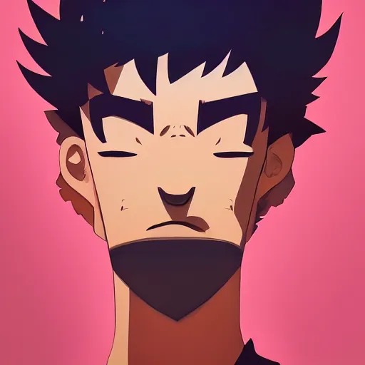 Image similar to face icon stylized minimalist cowboy bebop, loftis, cory behance hd by jesper ejsing, by rhads, makoto shinkai and lois van baarle, ilya kuvshinov, rossdraws global illumination