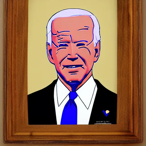 Prompt: A weaved portrait of Joe Biden