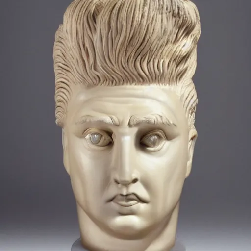 Prompt: donald trump medusa, greco - roman vase art