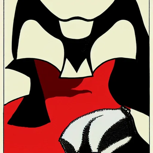 Prompt: queen elizabeth as the penguin in the style of frank miller, in the style of batman year one, dark, color, realistic