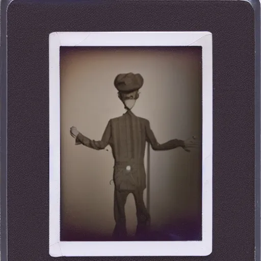 Prompt: polaroid photo of real life pinocchio