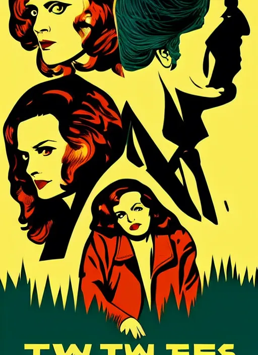 Image similar to twin peaks movie poster art by francesco francavilla