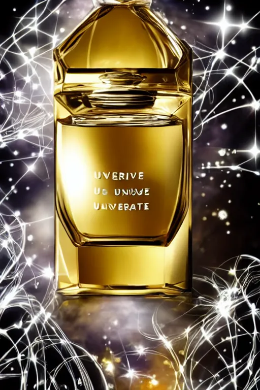 Image similar to Universe in a parfume bottle